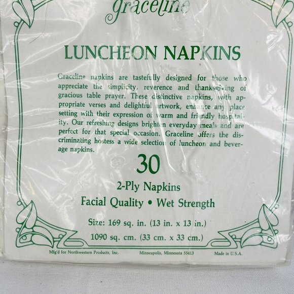 GRACELINE Luncheon Napkins Open 25 “Have A Happy Day” Girl With Kittens VINTAGE - Picture 5 of 9